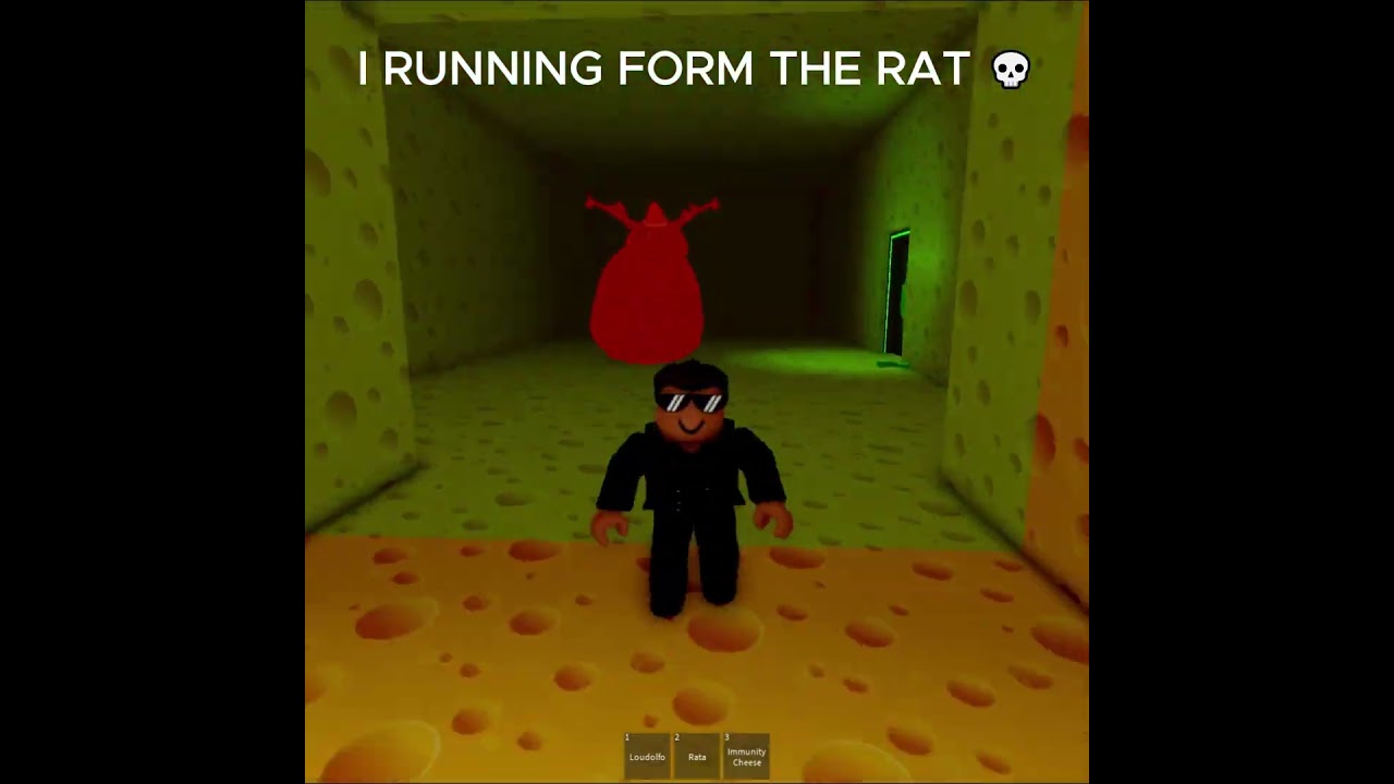 Corriendo de una rata navide&ntilde;a 💀  #roblox #cheeseescape #running