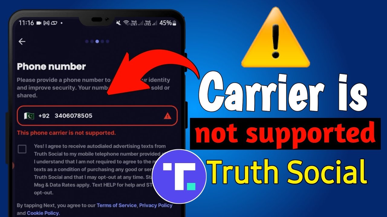 This Phone Carrier Is Not Supported Truth Social | Truth Social Account Creating Problem Fix