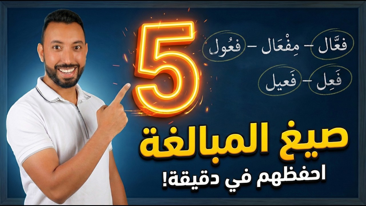 حل تدريبات صيغ المبالغة من كتاب الامتحان 2026