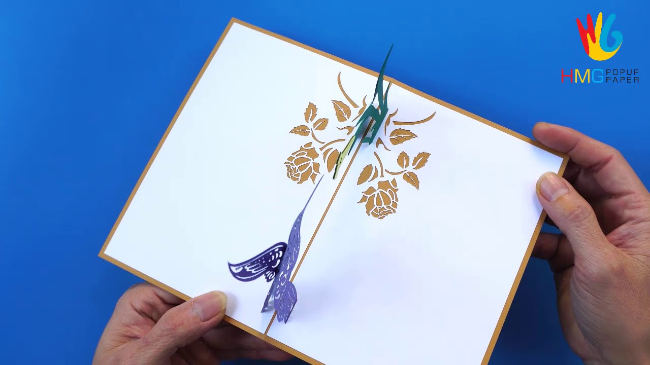 Make Humming Bird Popup Card 3D