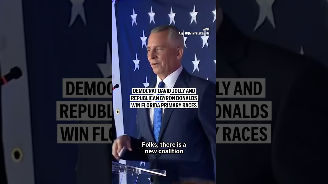 Democrat David Jolly and Republican Byron Donalds win Florida primary races