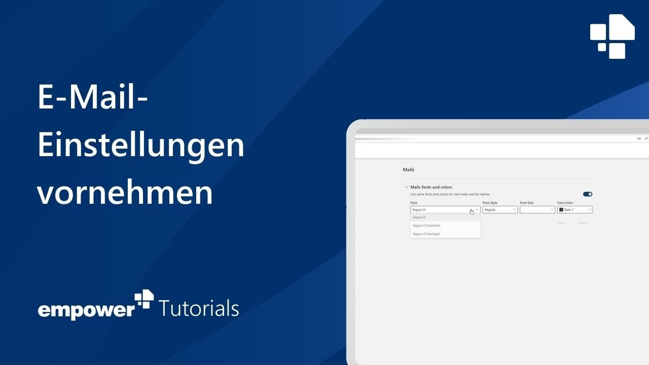E-Mail-Einstellungen vornehmen