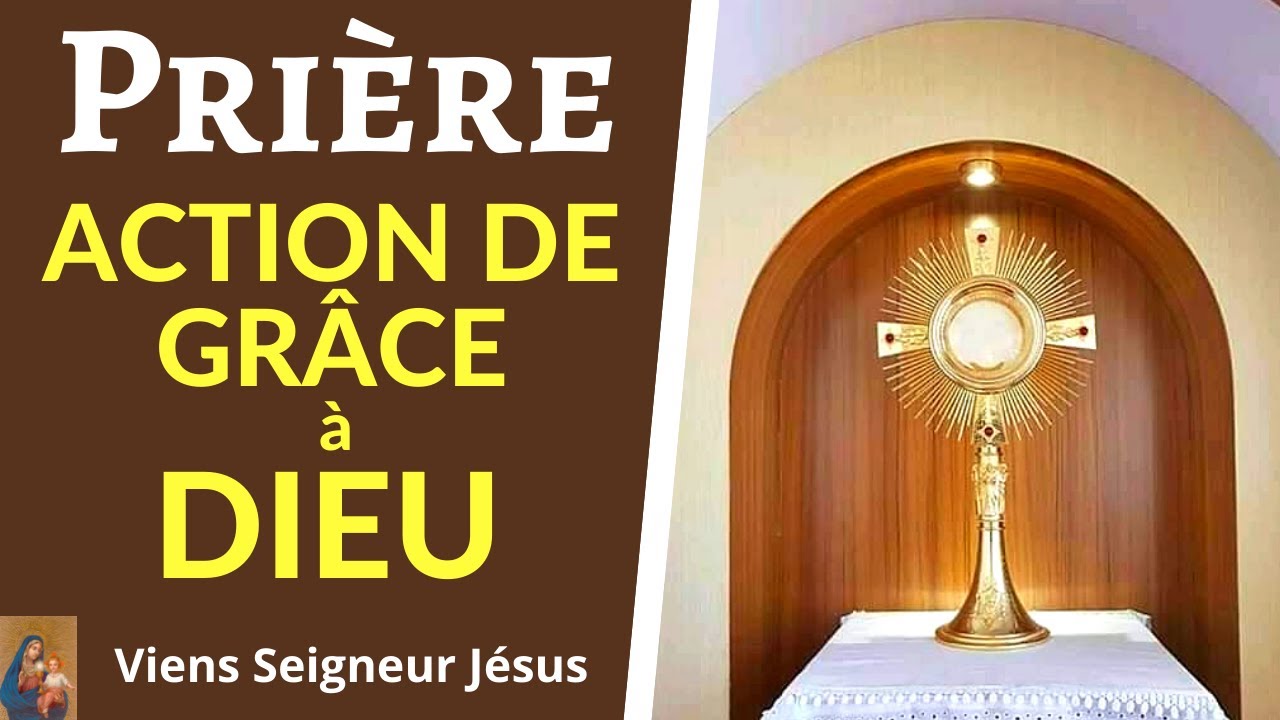 Prière d'ACTION de GRÂCE à DIEU
