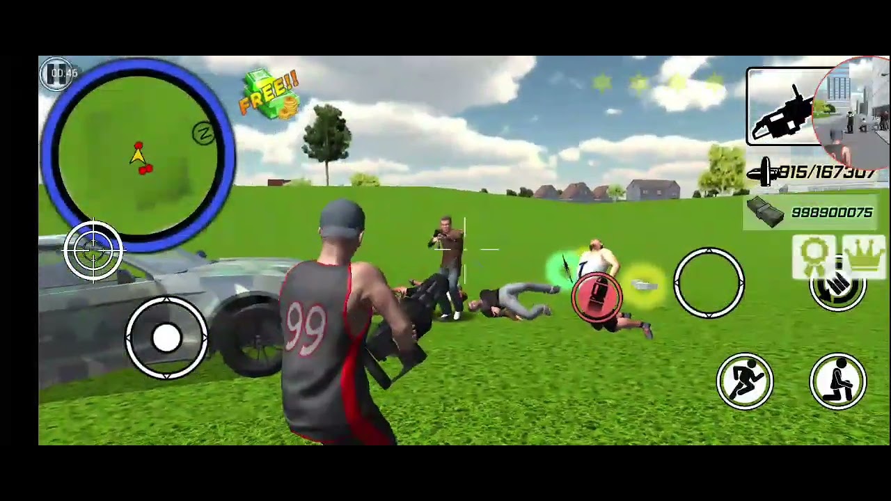 Real Gangster Crime Simulator 3D Malaysia Minigun Vulcan There is a large group of enemies Mission