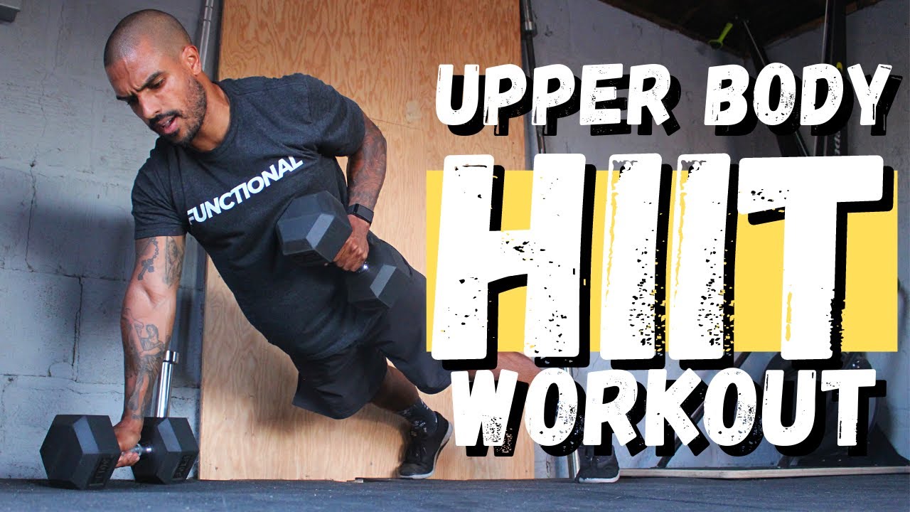 BRUTAL 12 Minute Upper Body HIIT Dumbbell Workout (Follow Along)