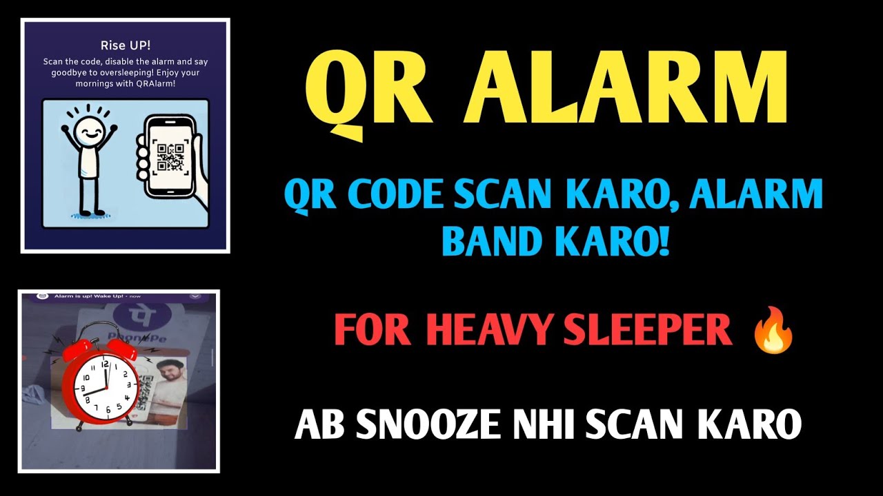 QR Alarm App Setup | Alarm Band Karne Ke Liye QR Code Scan Karna Padega!