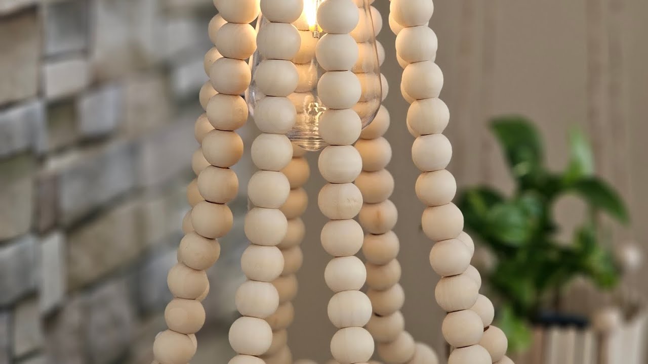 The easiest Diy /Wooden bead lamp shade you will ever make.