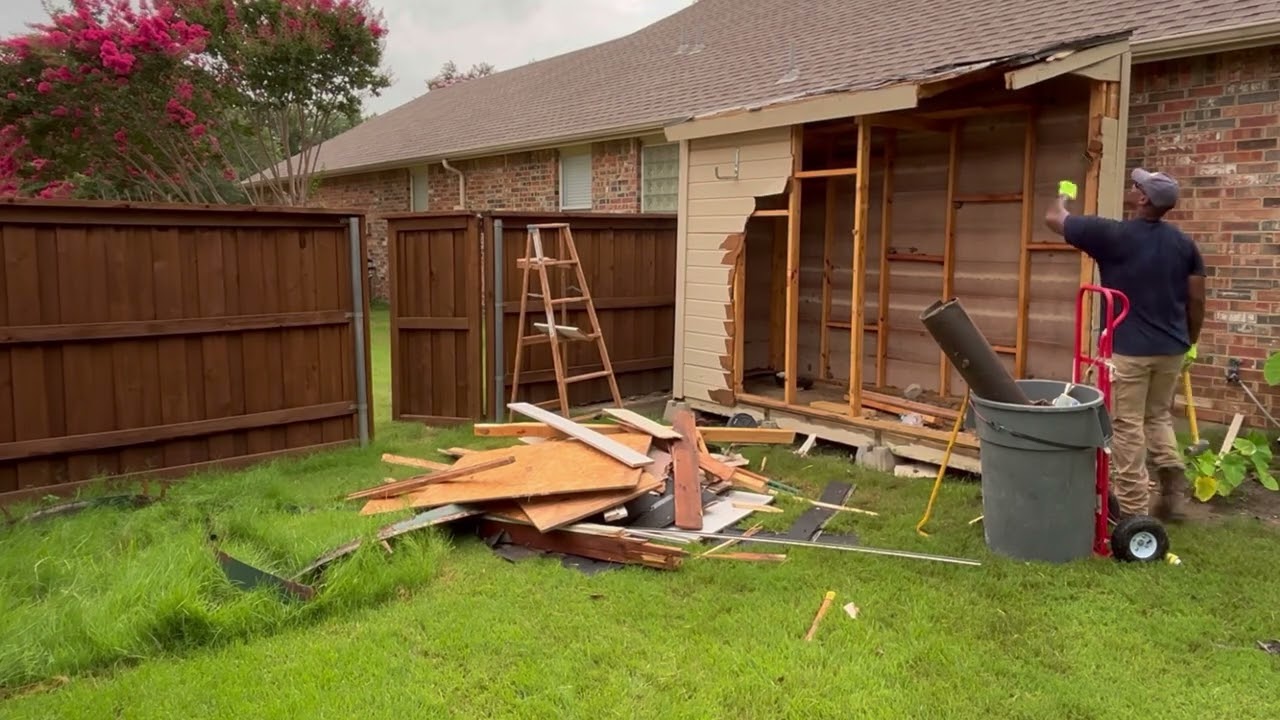 Shed removal in Flower Mound, Texas!!