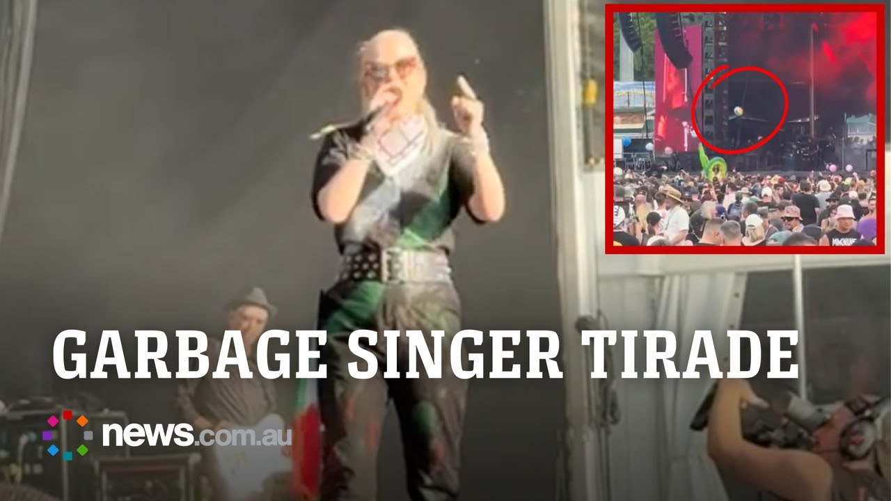 Garbage lead singer Shirley Manson unleashes at fan over beach ball