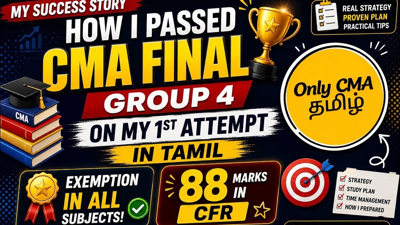 CMA Final Group 4 1st Attempt Strategy 🔥 | How I Scored 88 in CFR & Got Exemption in All Subjects