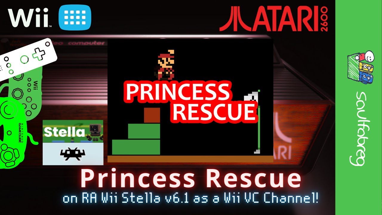 Princess Rescue (Homebrew) (Atari 2600) in RA Stella v6.1 as a Wii VC Channel | saulfabreg Wii VC