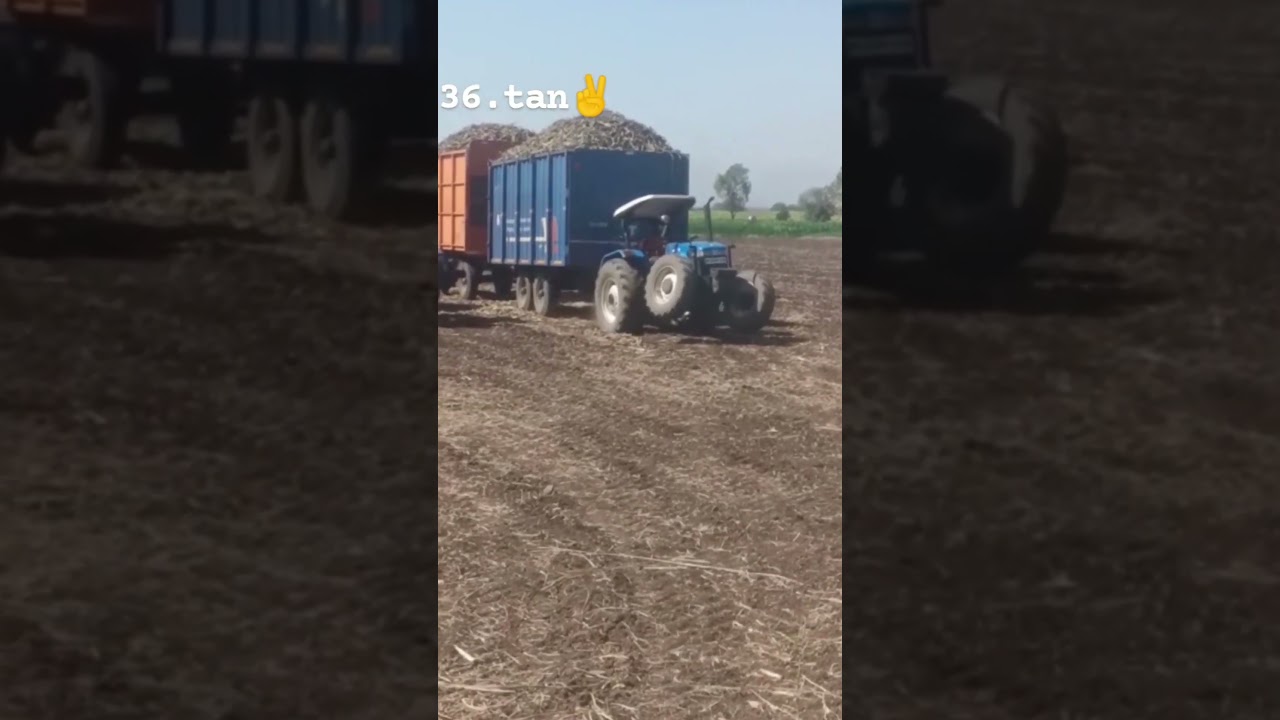 power of 4*4 🚜#newholland #sugarcane #trashtalk #trolley #transport #shetkari #tocham #farmer