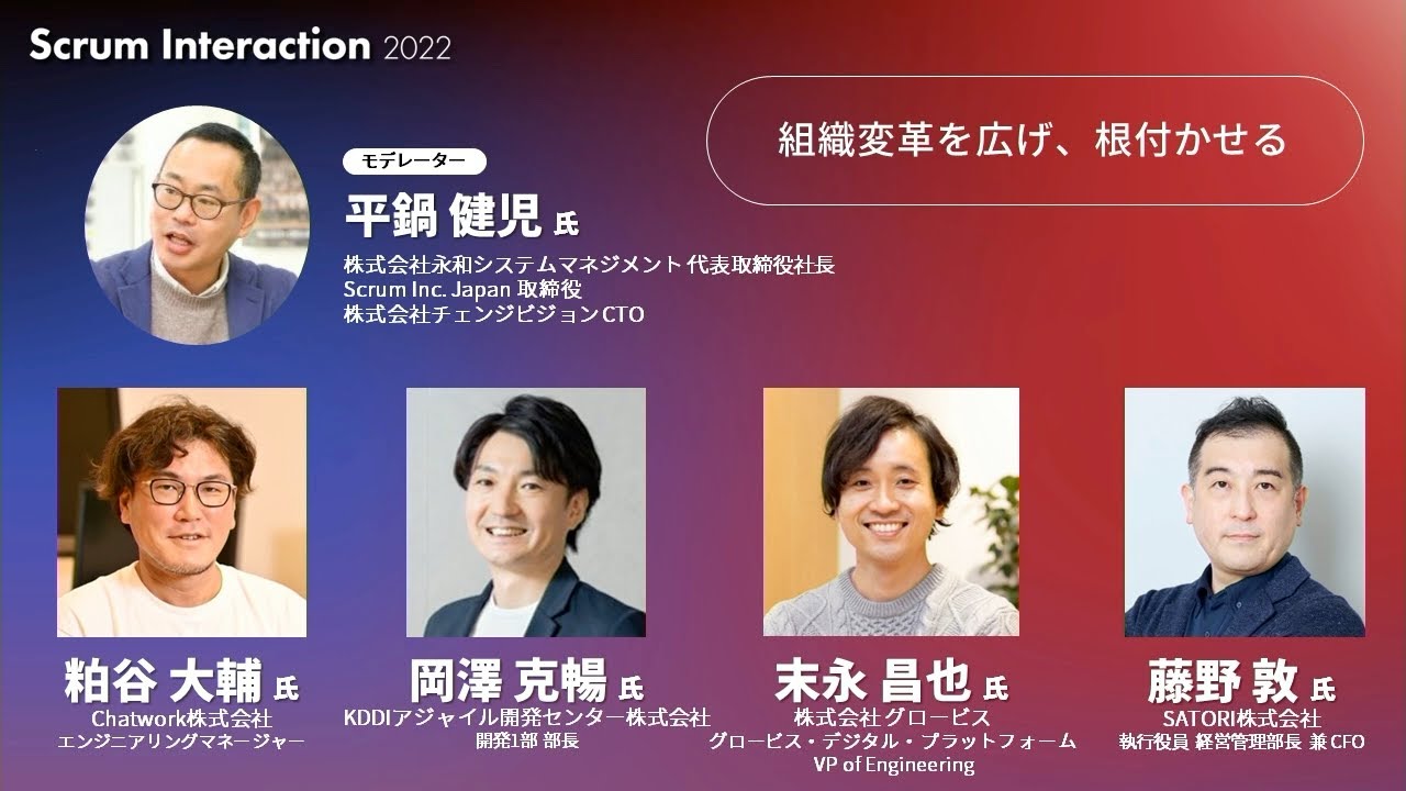 Scrum Interaction 2022 事例紹介・パネルディスカッション「組織変革を広げ、根付かせる」