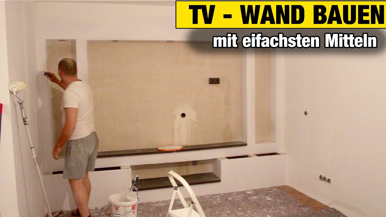 TV Wand selber bauen, mit einfachsten Mitteln