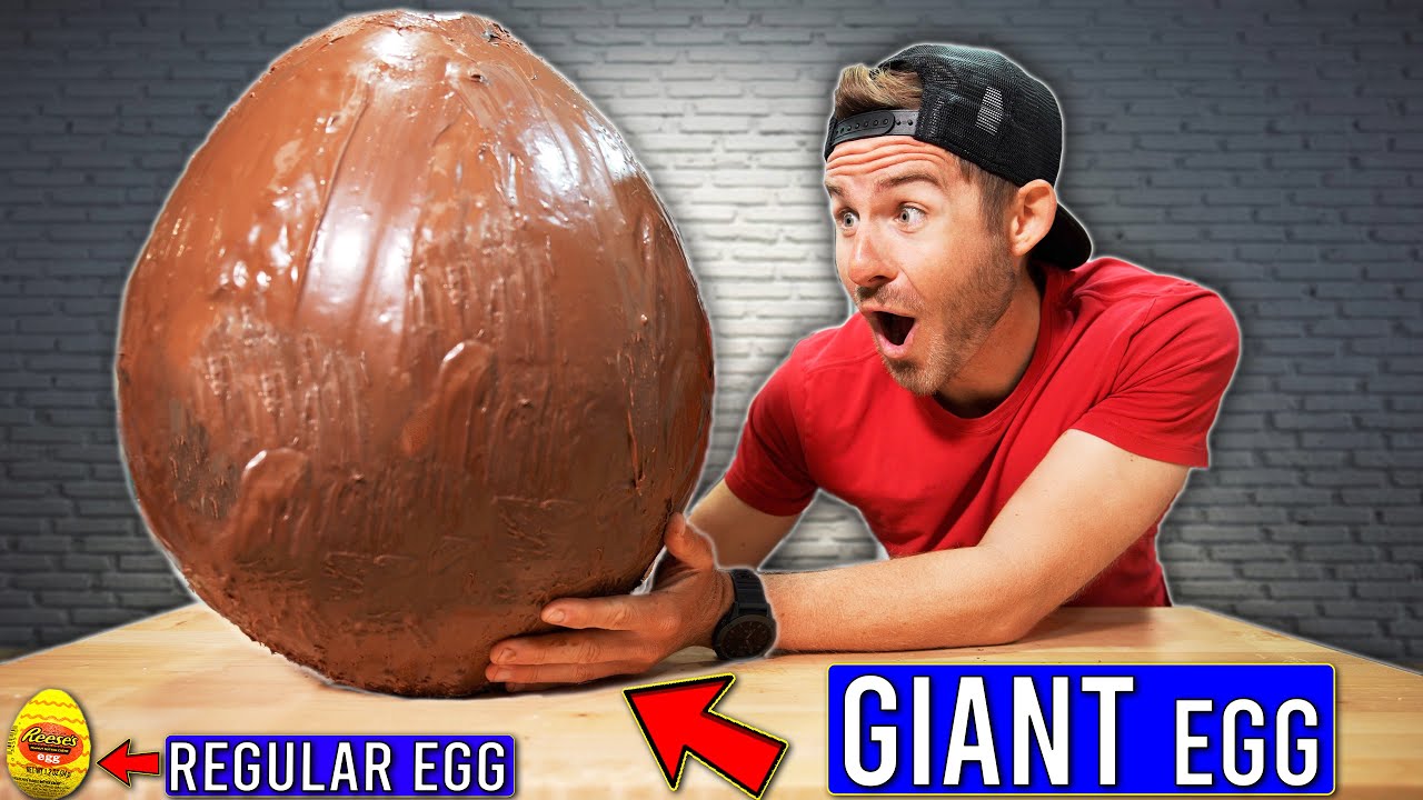Eating The World's BIGGEST Chocolate Reeses Egg!