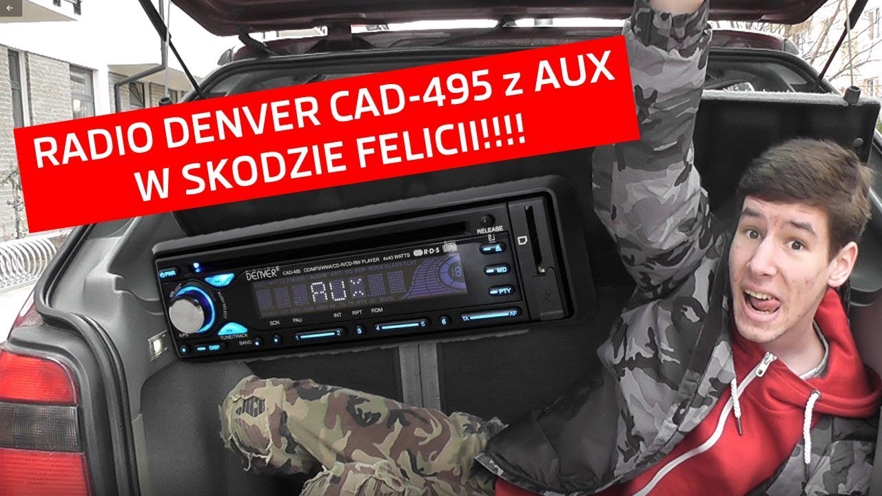 #10 Radio DENVER CAD-495 + AUX w Skoda Felicia!!! | Skoda Gadać