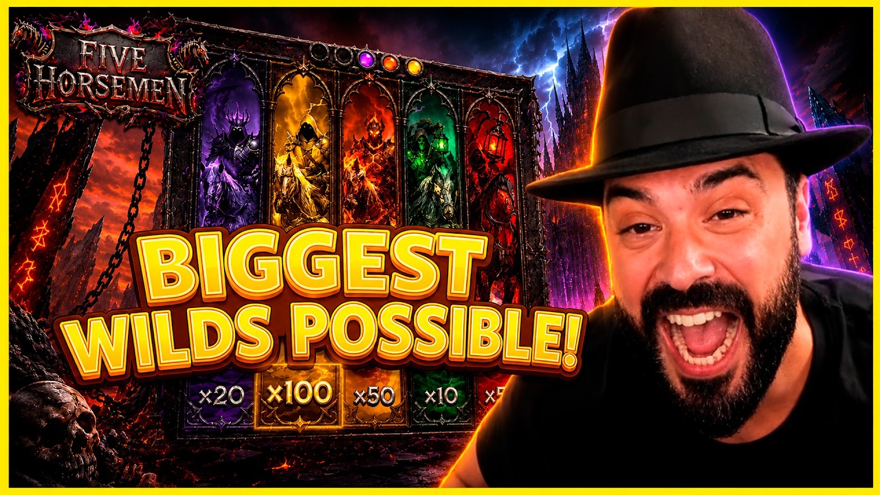 SUPER RARE 5 SCATTER FEATURE on FIVE HORSEMEN!🔥