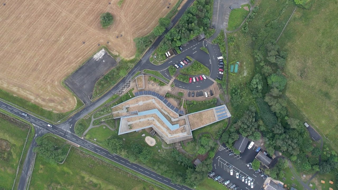 The Sill 002 / YHA The Sill / Twice Brewed Inn  / Hadrians Wall / Northumberland / Drone