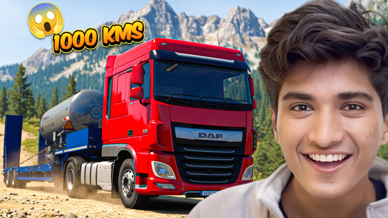 Driving My Truck 1000 Km Non Stop on Beautiful Mountains😍 (Euro Truck Simulator 2)