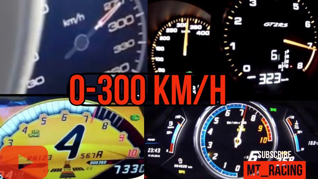 0-300 km/h Supercars Top Speed GT Sport