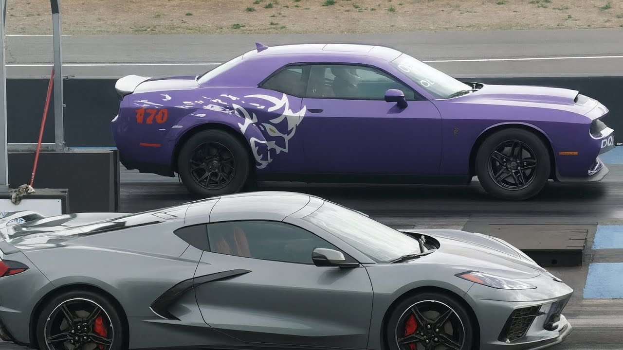 Dodge Demon, Hellcat vs C8 Corvette