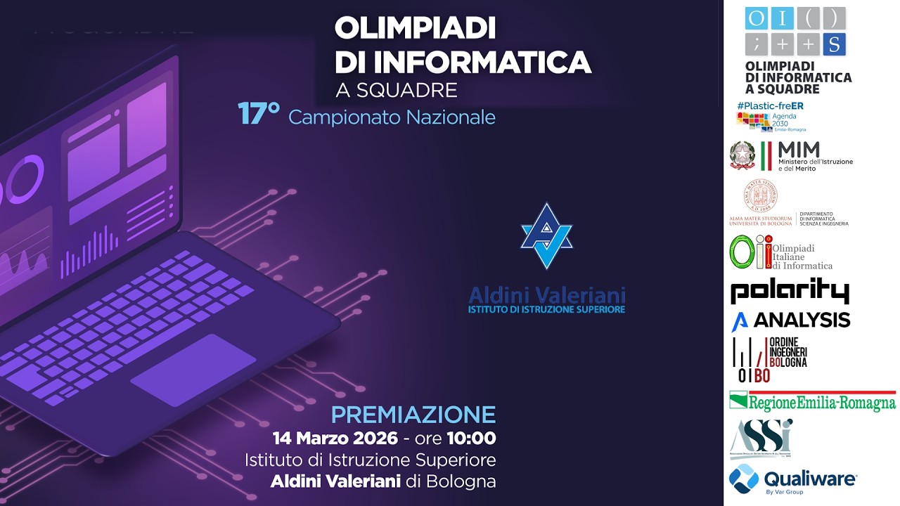EVENTI SEDIOLI LIVE - PREMIAZIONE OLIMPIADI DI INFORMATICA A SQUADRE 2026 - 14.3.25