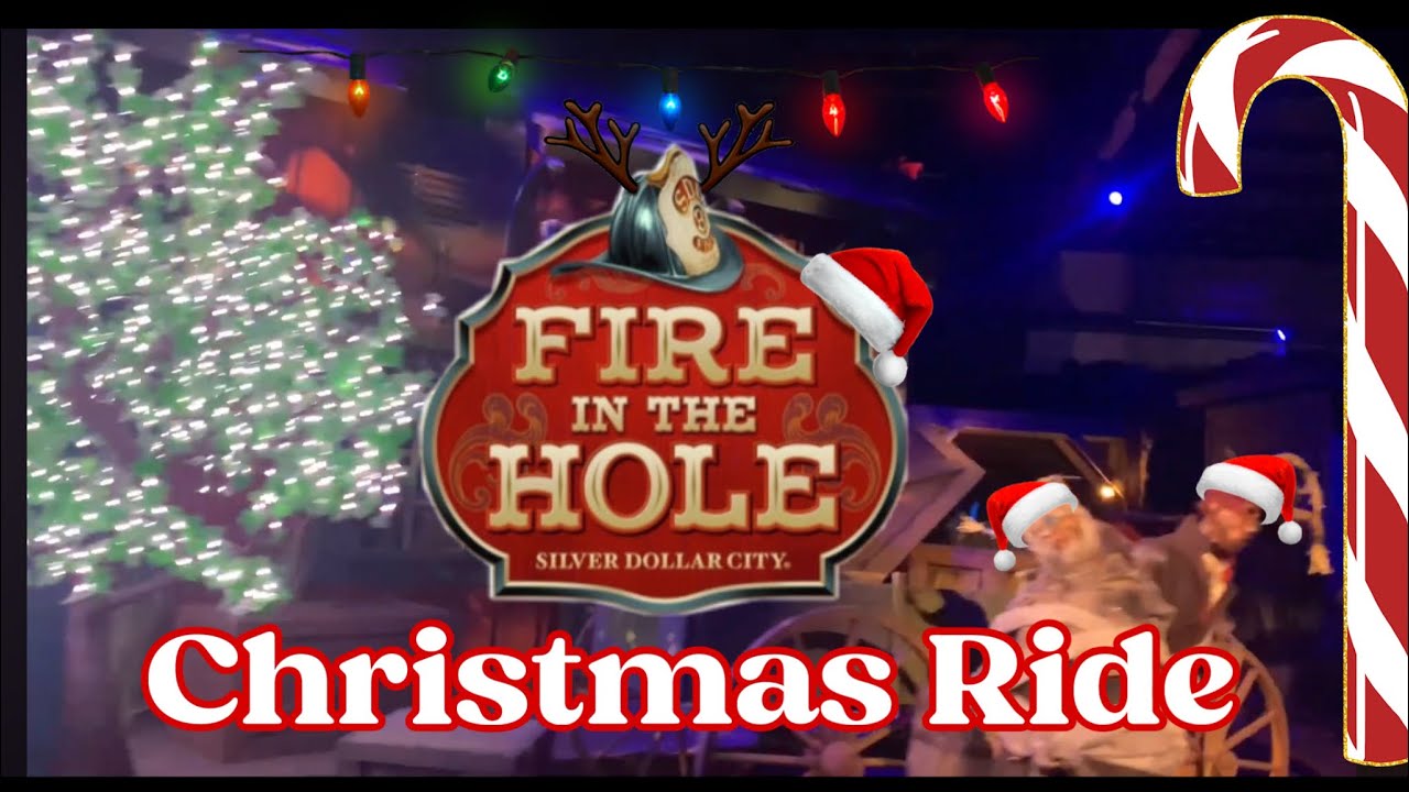 Fire in the Hole Christmas Ride | Silver Dollar City | Branson, Mo. (4K)