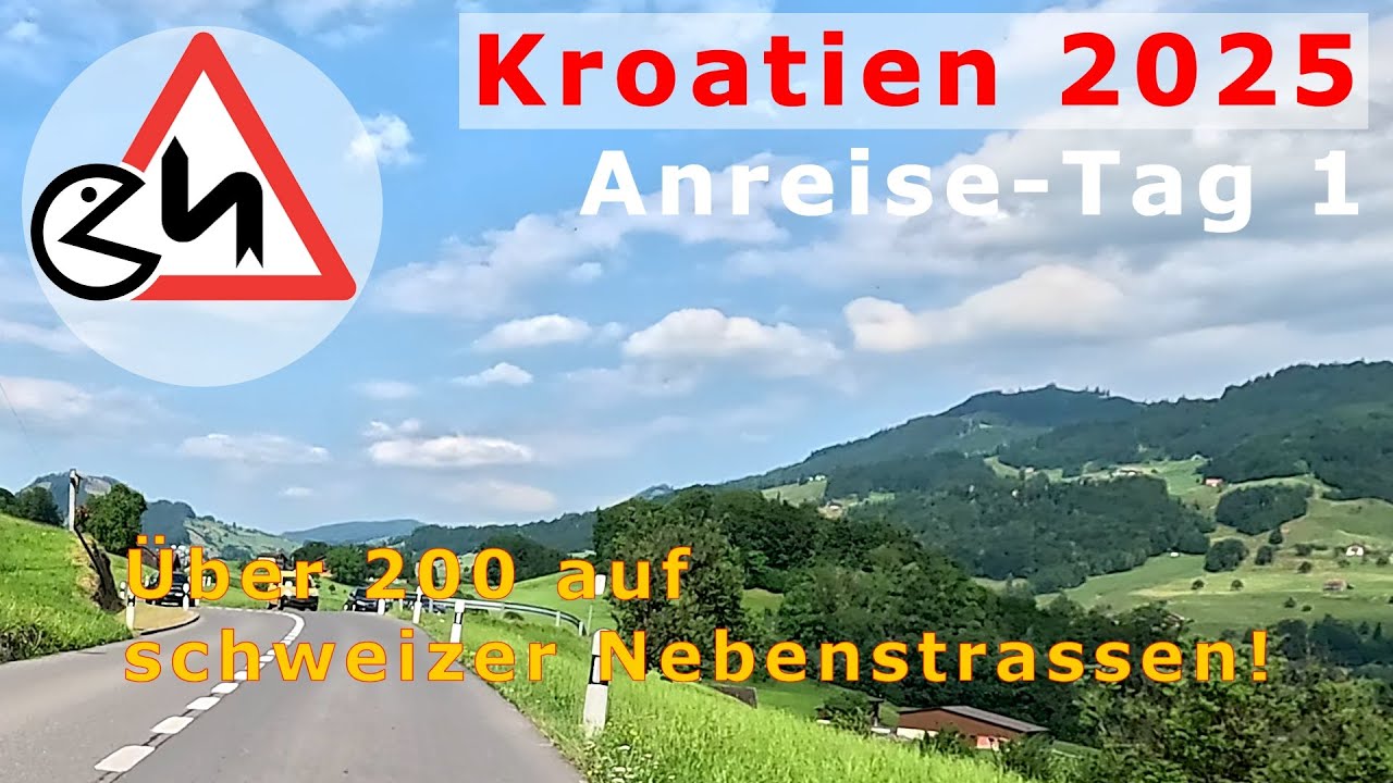 Über 200 auf schweizer Nebenstrassen! | Anreisetag 1, Kroatien Tour 2025