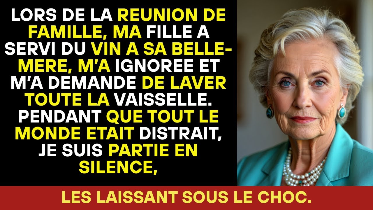 Ma fille a servi du jus à sa belle-mère et m’a priée d’aider — je me suis retirée doucement.
