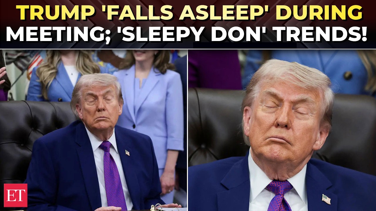 'You absolute moron': Trump 'falls asleep' at Oval meeting, White House claims 'he was blinking'