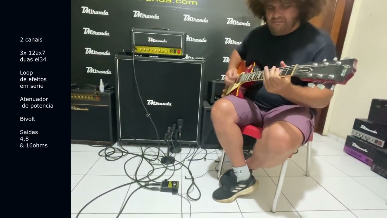 Amplificador Valvulado M800 50w TMiranda - Marshall Jcm800 2204 John Sykes Whitesnake Riff.