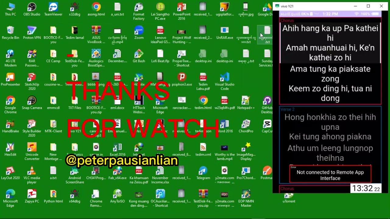 Propresenter 7 StageDisplay Testing on Android