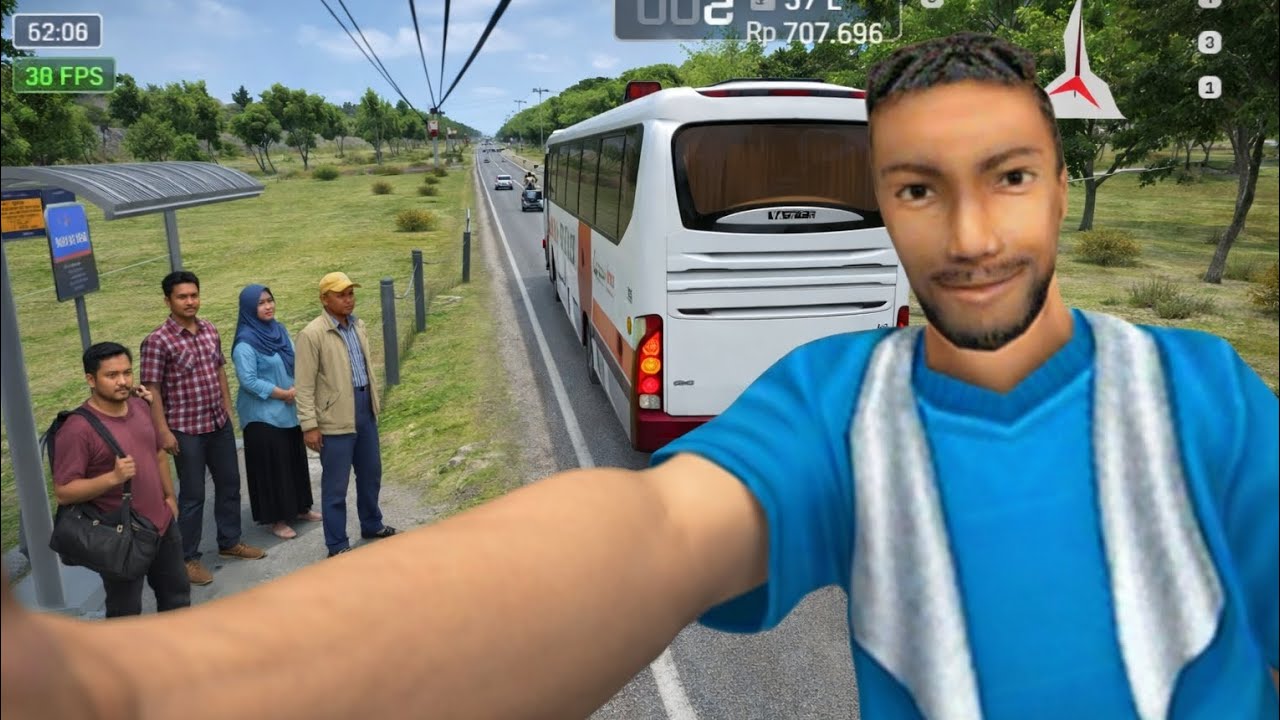 SELFIE DRIVER DRIVE IN BUS IN BUS SIMULATOR INDONESIA GAME 🎮#bussid #bussidindonesia 
