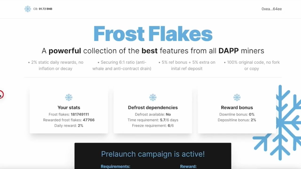 FROST FLAKES / A powerful collection of the best features from all DAPP miners