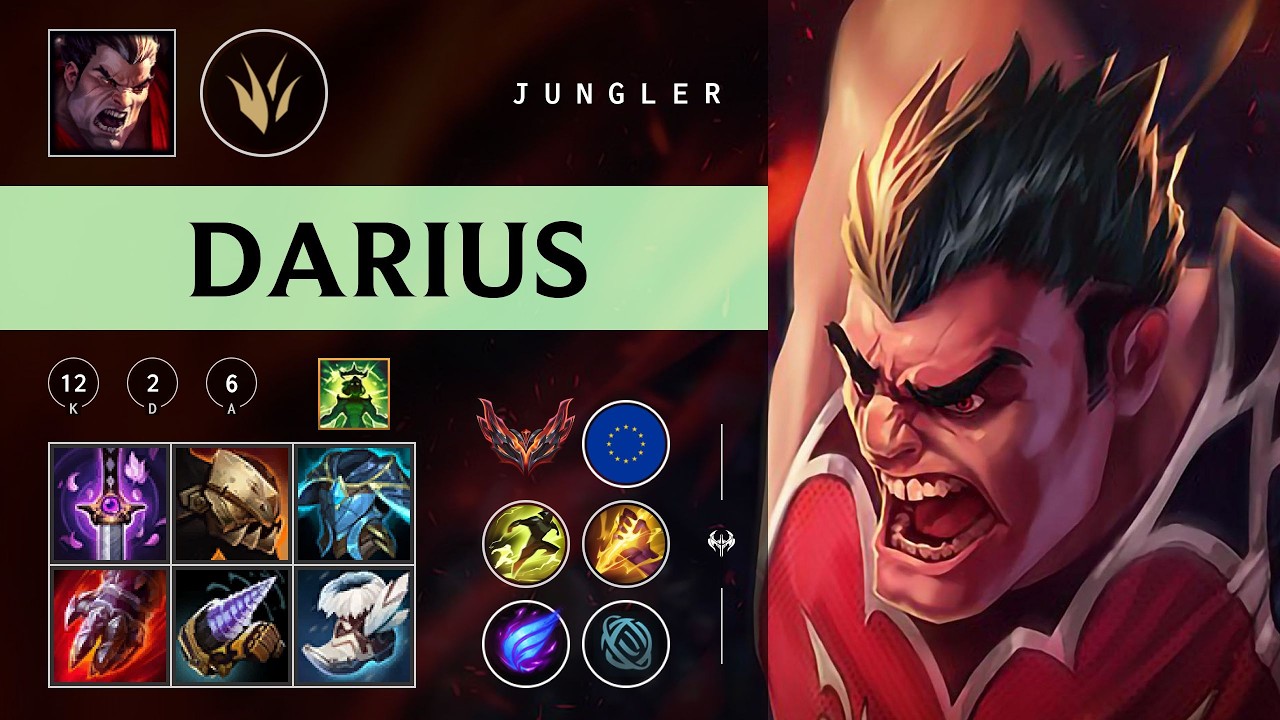 Darius Jungle vs Gwen - EUW Grandmaster Patch 26.04