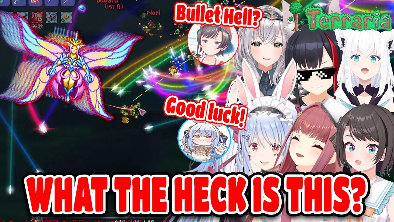Hololive Girls Can’t Stop Screaming at Empress of Light in Terraria Hololive【ENG SUB】