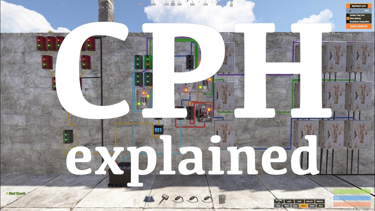 Rust Electrical Guide - CPH explained - The best way to power a base in Rust