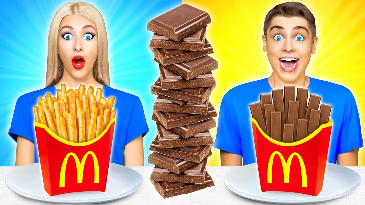 Comida De Chocolate vs Comida De Verdad Desaf&iacute;o por Multi DO