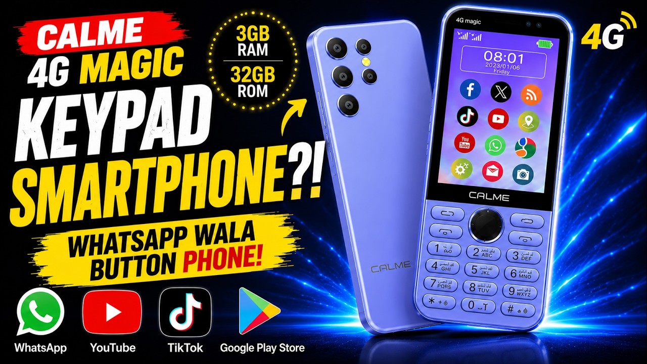 Calme 4G Magic Unboxing  Smart Keypad Phone with WhatsApp & YouTube
