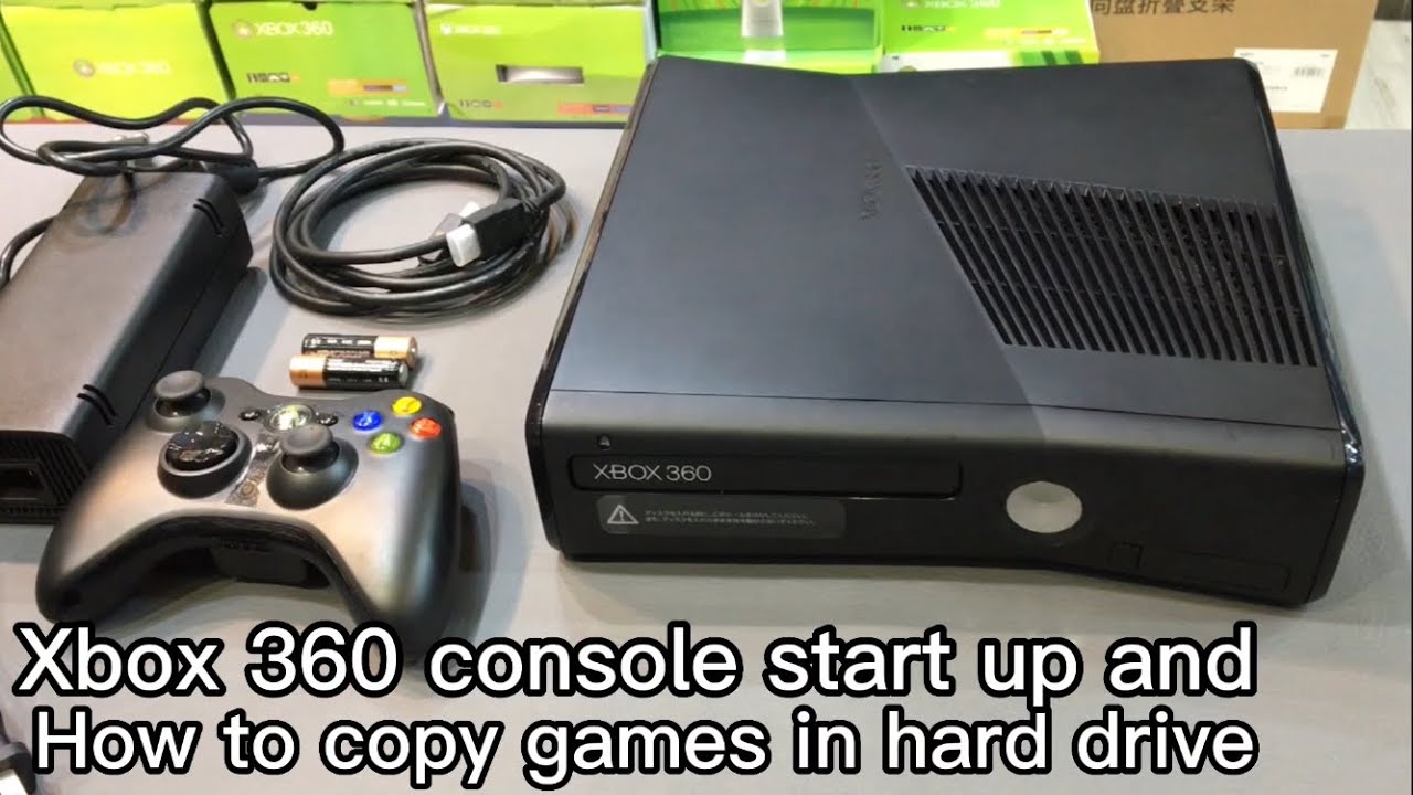 Xbox 360 Console Start Up | How To Copy Games In Hard Drive
