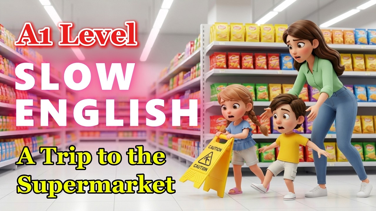 A Trip to the Supermarket | Easy English Listening Practice (A1 Level)