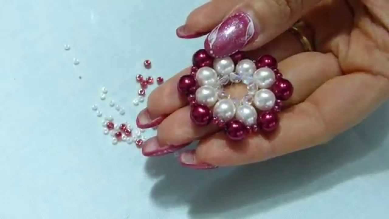 DIY tutorial collana fai da te ciondolo con perle e perline a raggi ita-English