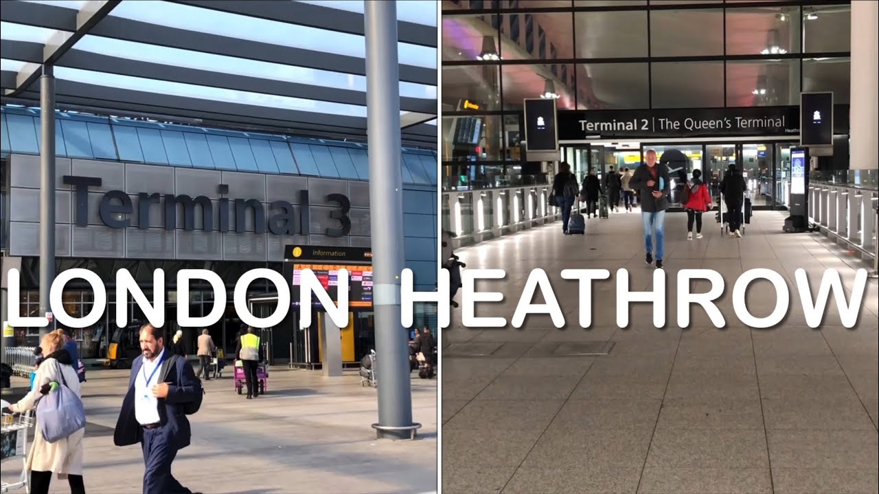 Walking from Terminal 3 to Terminal 2. London Heathrow Airport