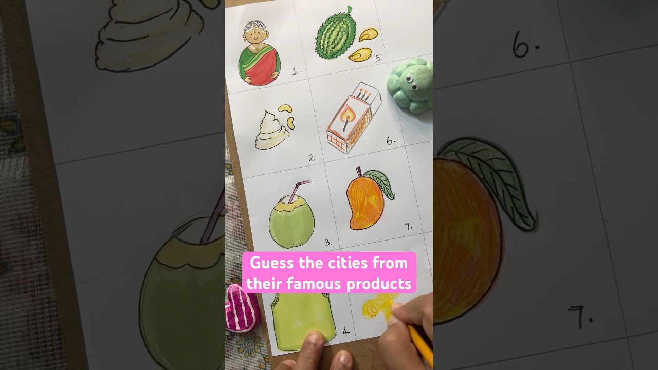 Guess the cities behind these iconic products.#IndianCulture #IncredibleIndia #LearnThroughArt