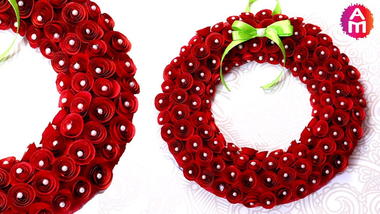 Cutest Christmas Wreath | Paper Crafts | DIY Christmas Decorations | Artsy Madhu 47