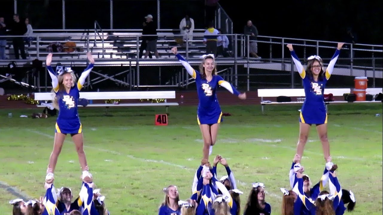 Rockville Rams Cheer Team Performs at Football Halftime vs Windsor Locks - September 13, 2019