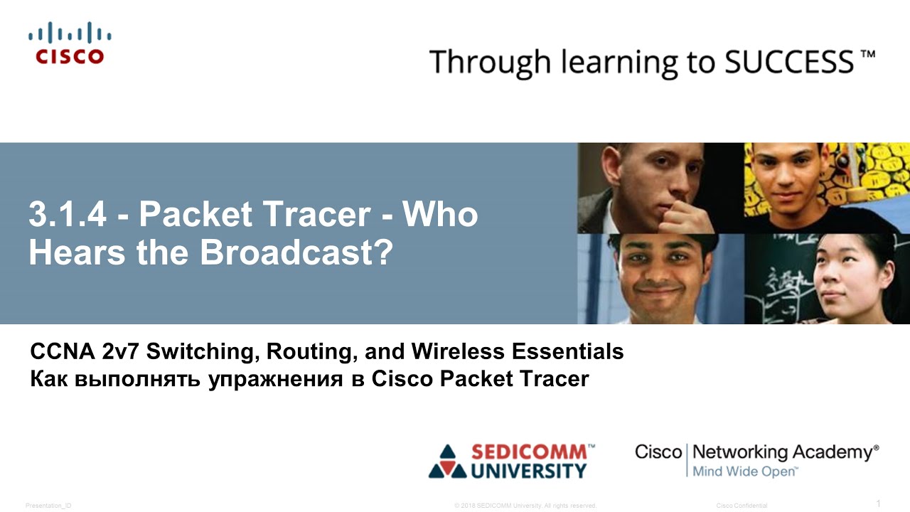 Курс Молодого Бойца Cisco Часть 2 2021 CCNA 2 SRWE 3.1.4 Packet Tracer – Who Hears the Broadcast?