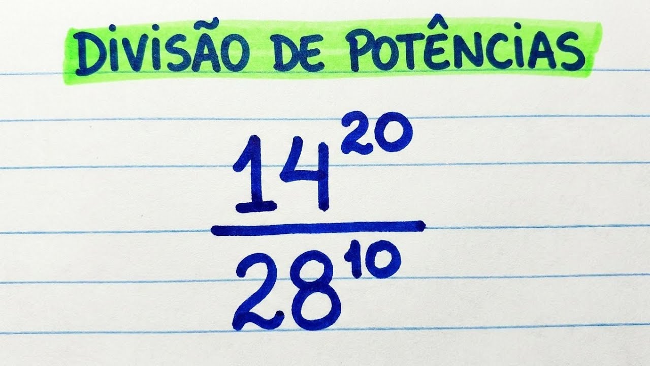 Divisão de Potências de Bases Diferentes! Tem que ter Calma pra não Errar!