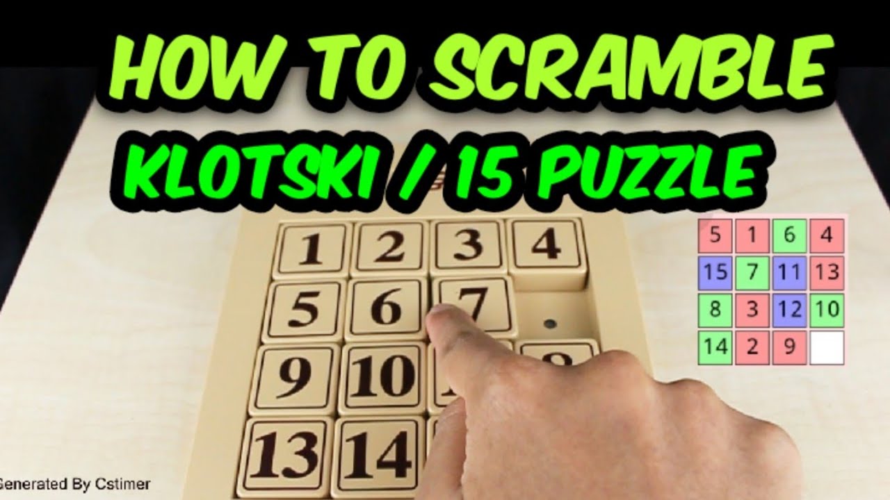 How to Scramble the 15 Puzzle / Klotski | TFC