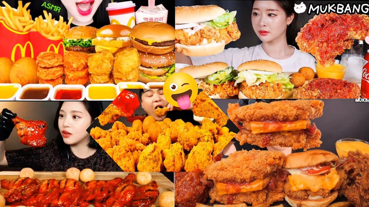 FooD CravingGs| BEST FASTFOOD MENU CHICKEN*BURGER FOOD COMPILATION| ASMR MUKBANG EATING BIG+BITES✅